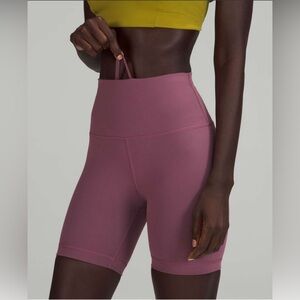 lululemon Wunder Train HR Short 6", sz 6, Vintage Plum - Like New